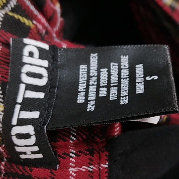 Hot Topic Plaid Pants Women's Size Small High Rise Grunge Preppy Dark Academia - Picture 6 of 6